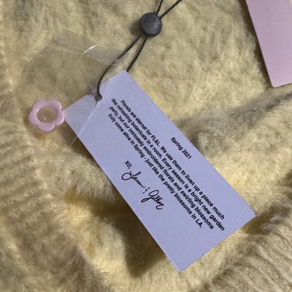 For Love And Lemons Soft Yellow Cardigan - Picture 3 of 7